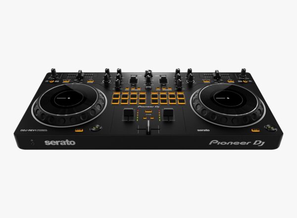 Controlador DJ de 2 canales de estilo scratch para Serato DJ Lite (negro) - Imagen 2