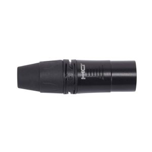 Conector XLR macho de 3 polos negro mate